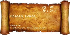 Németh Damáz névjegykártya
